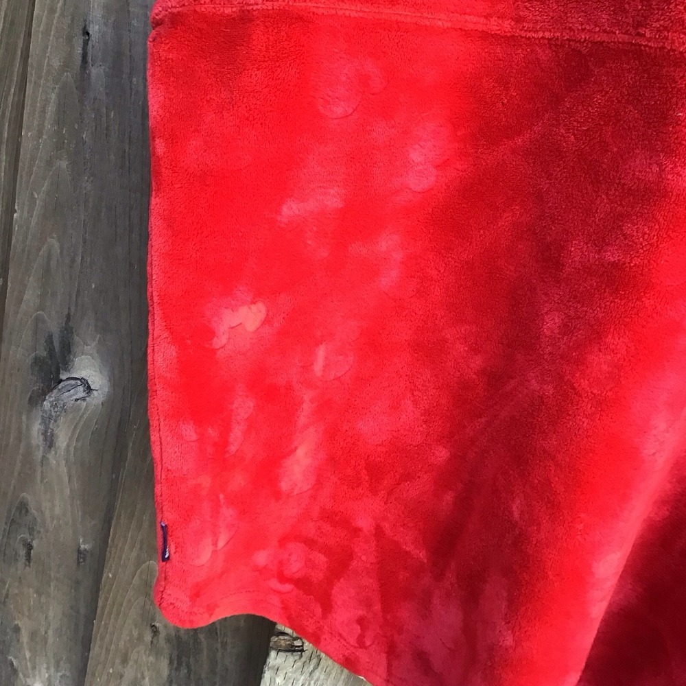 Disneyland Spirit Jersey Red Plush Mickey Mouse Fleece Pullover Disney Adult XXL - Picture 3 of 6